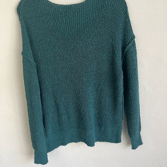 Rachel Zoe Woman Green V-Neck  Oversized Sweater, Size M - Picture 13 of 16